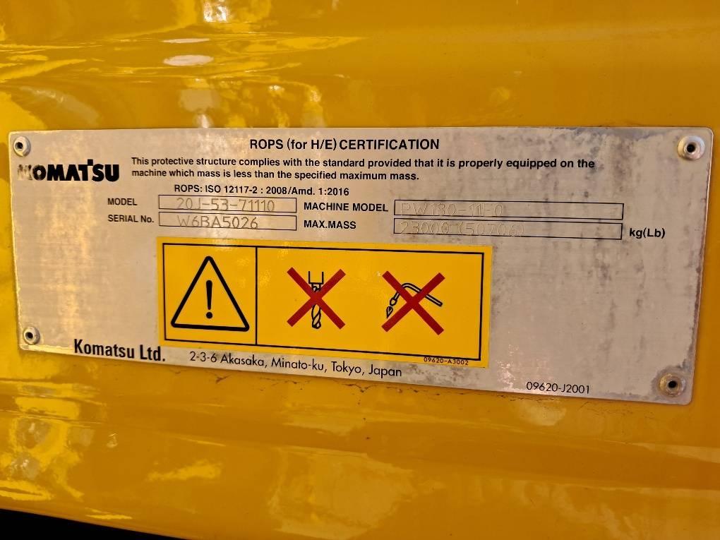Komatsu PW180-11E0 Wheeled excavators