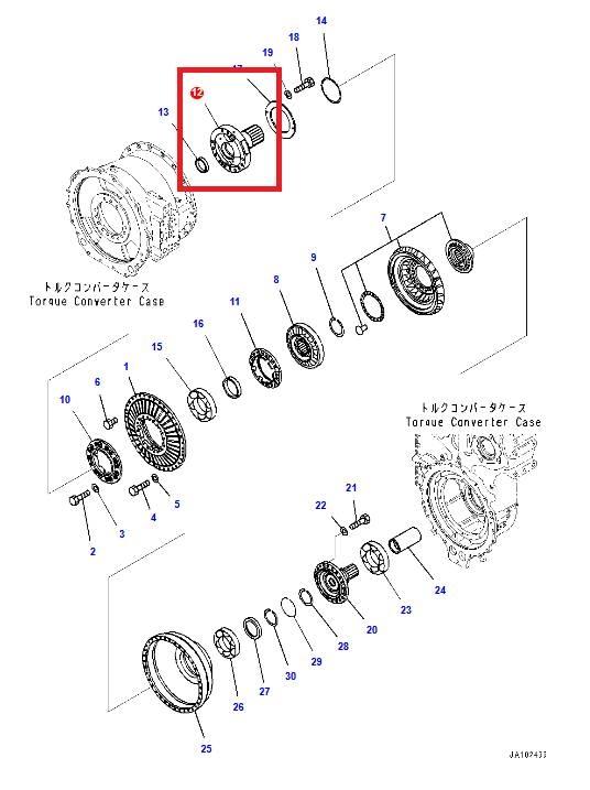 Komatsu WA800-8 SHAFT 42C-13-22520 Transmissie